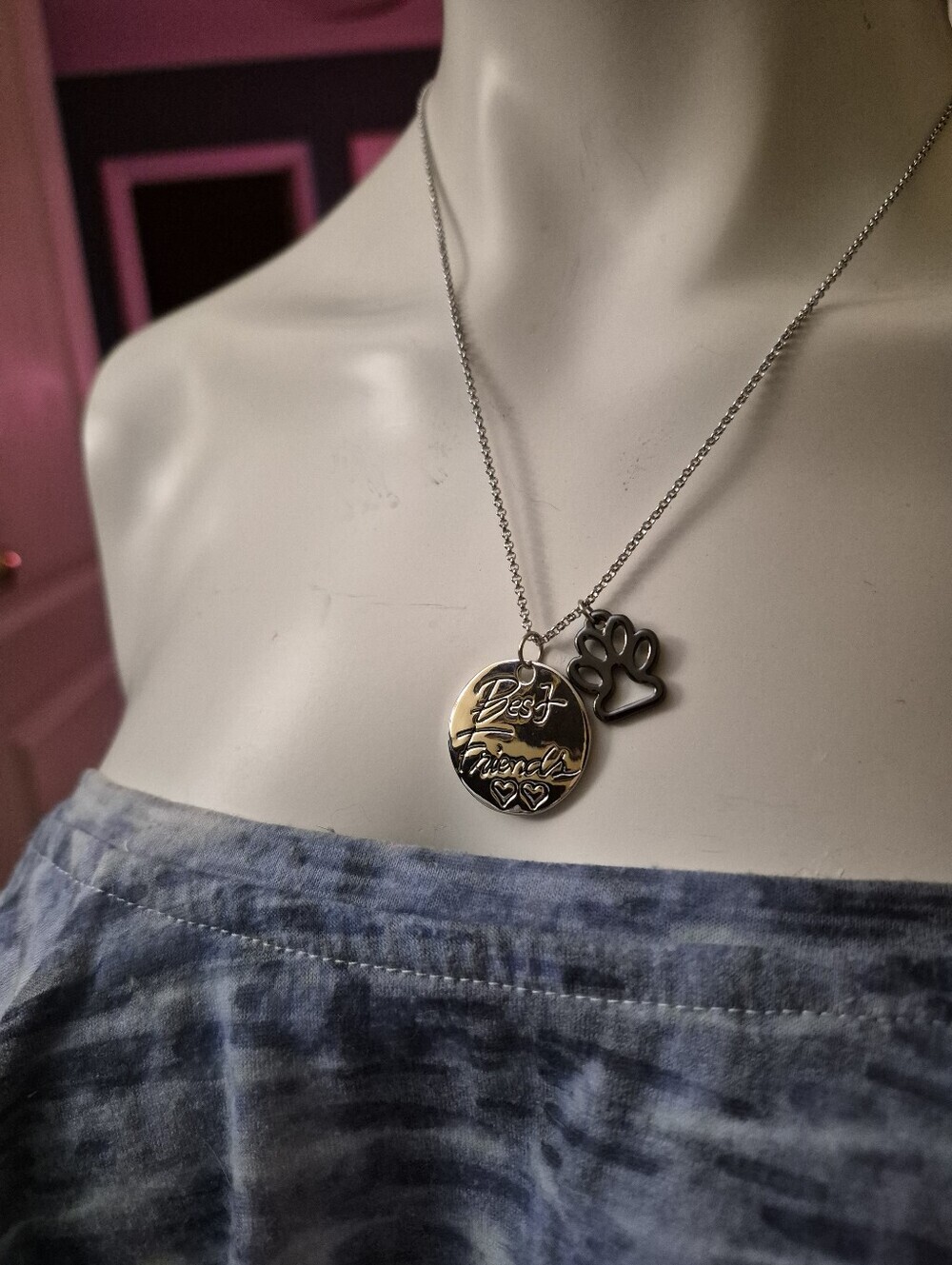 Fifth Avenue Collection Pawsitively Friends 18"  Pendant Necklace  New With Tags